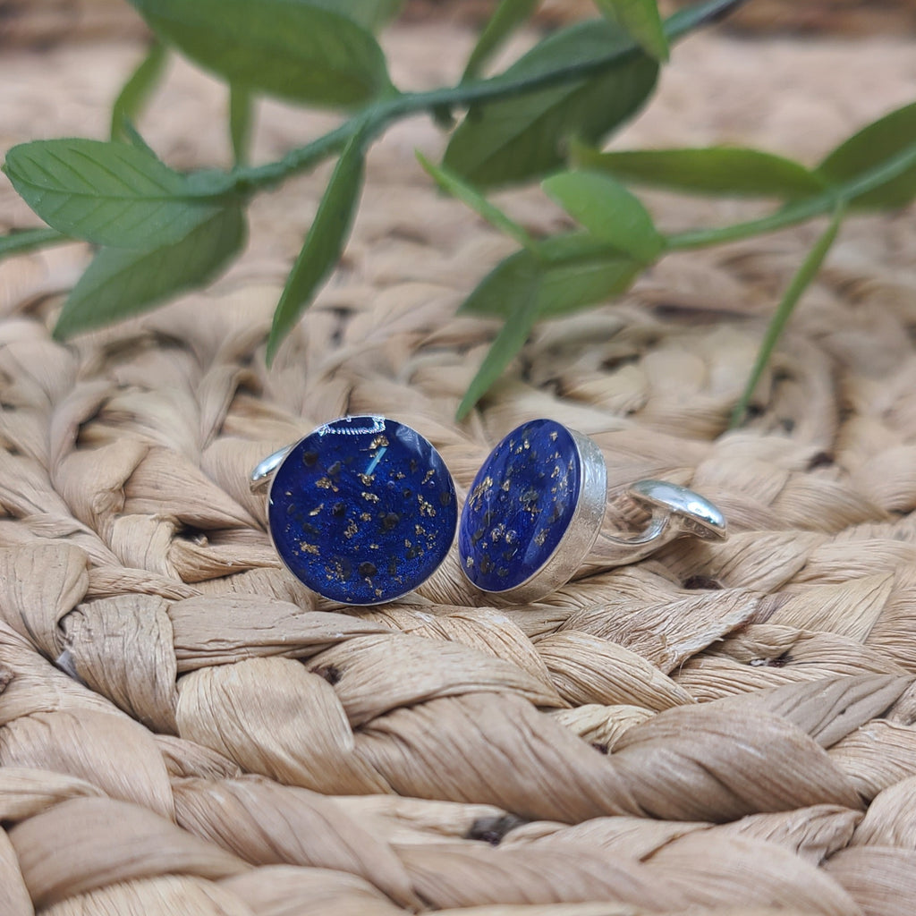 Men's Cufflinks with cremation ashes 